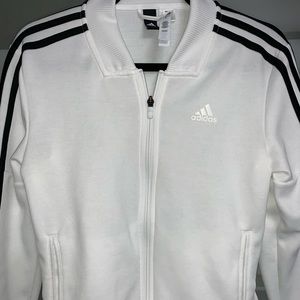 White Adidas Zip-up